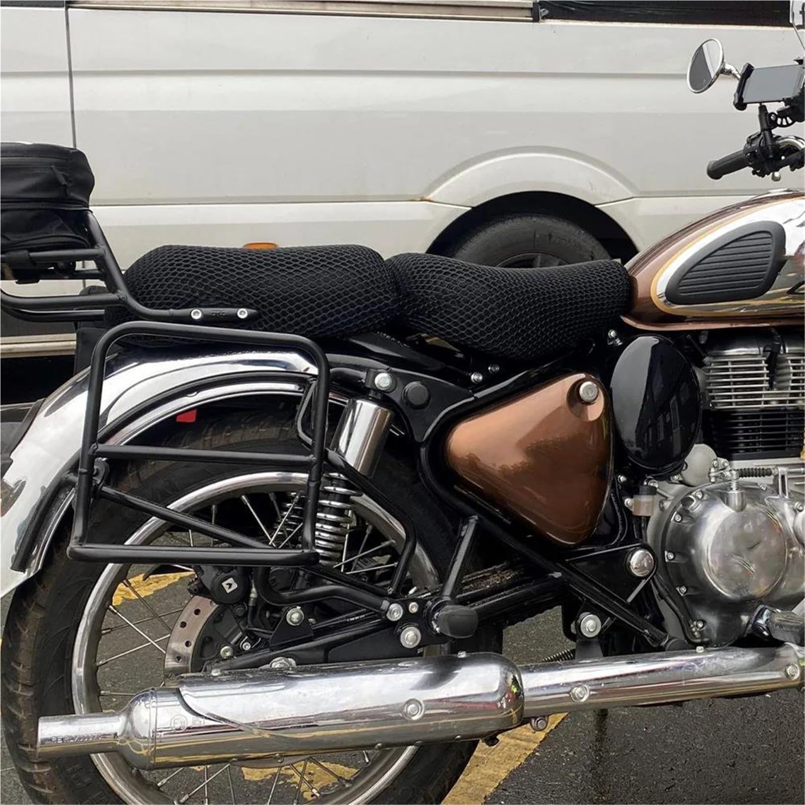 Parte a due ruote Per Classic 350 Accessori Coprisedile Moto Maglia Traspirante Protezione Cuscino