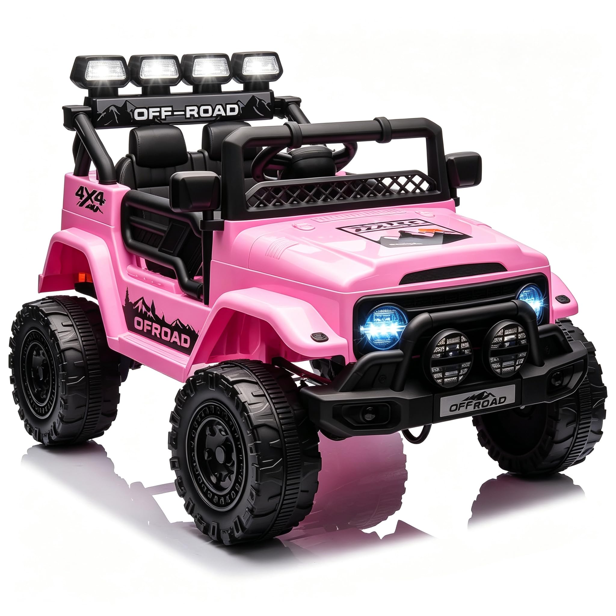 Garvee Auto Fuoristrada Elettrica per Bambini 12V, Telecomando, Rosa