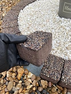 Garden Granite Circle Tree Surround Grass Border Paving Slab Stone Concrete Water Feature (CREAM/BROWN, 160)