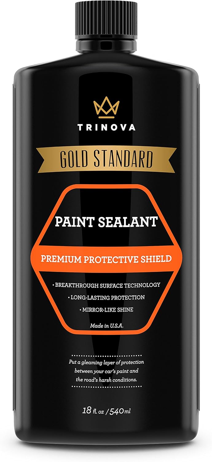 TriNova Paint Sealant Car Wax for Long Lasting Protection & Shine. Synthetic Polymers Seal The Surface to Prevent UV Damage and Produce Deep Glossy Coat 18oz