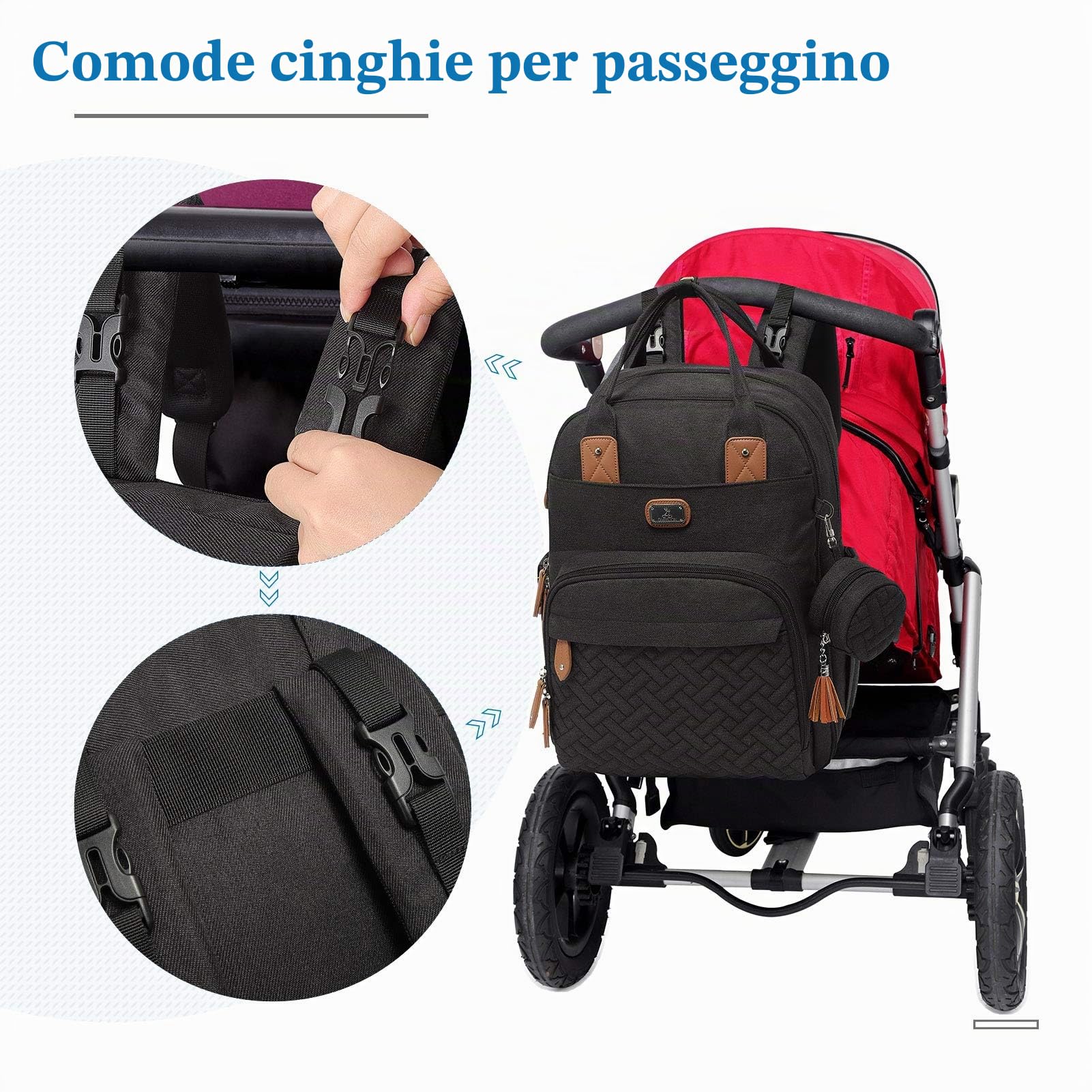 Borsa fasciatoio grande multifunzione Zaini bebè