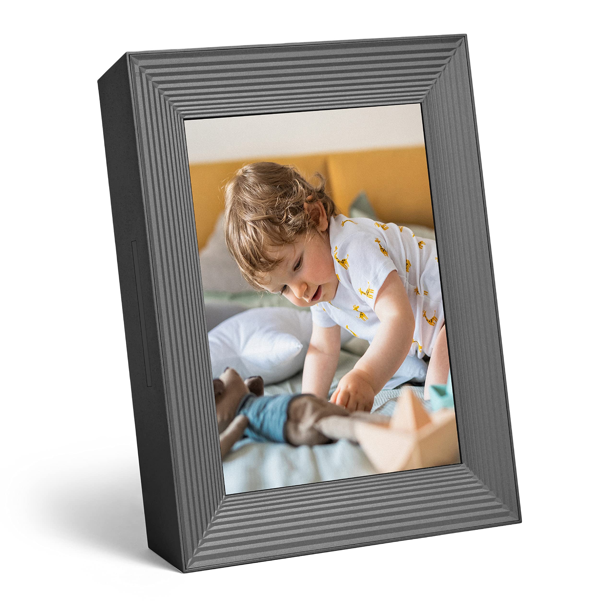 Aura Mason HD Smart Digital Picture Frame 9 Inch White Quartz