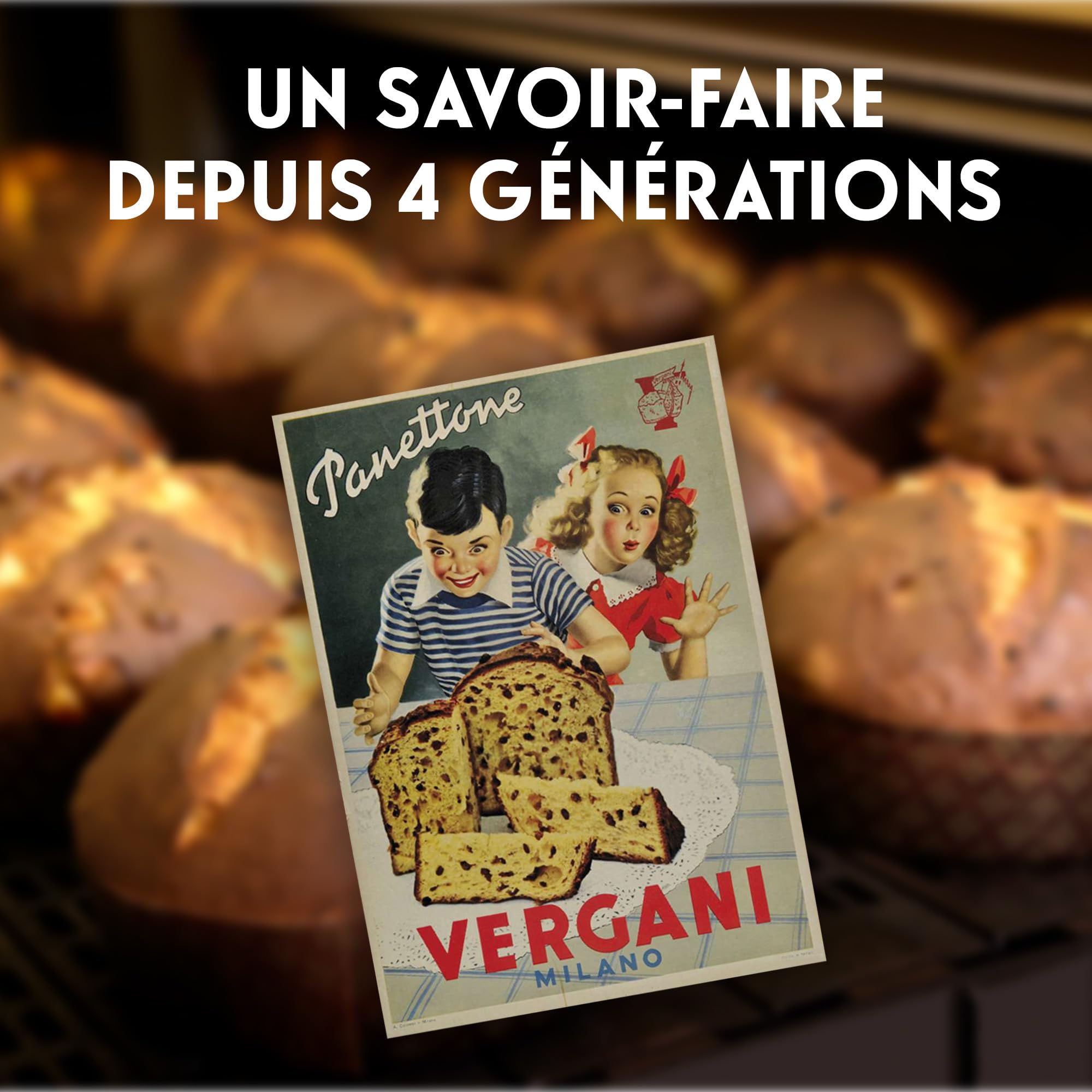 Vergani - Mini Panettone Pistache Mignon - Panettone italien traditionnel confectionné à Milan au délicieux goût de pistache - Gâteau de Noël typique en Italie - Idée cadeau Noël