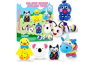 HKKYO No Sew Socks Craft Kit for Kids Ages 8-12, Make Your...