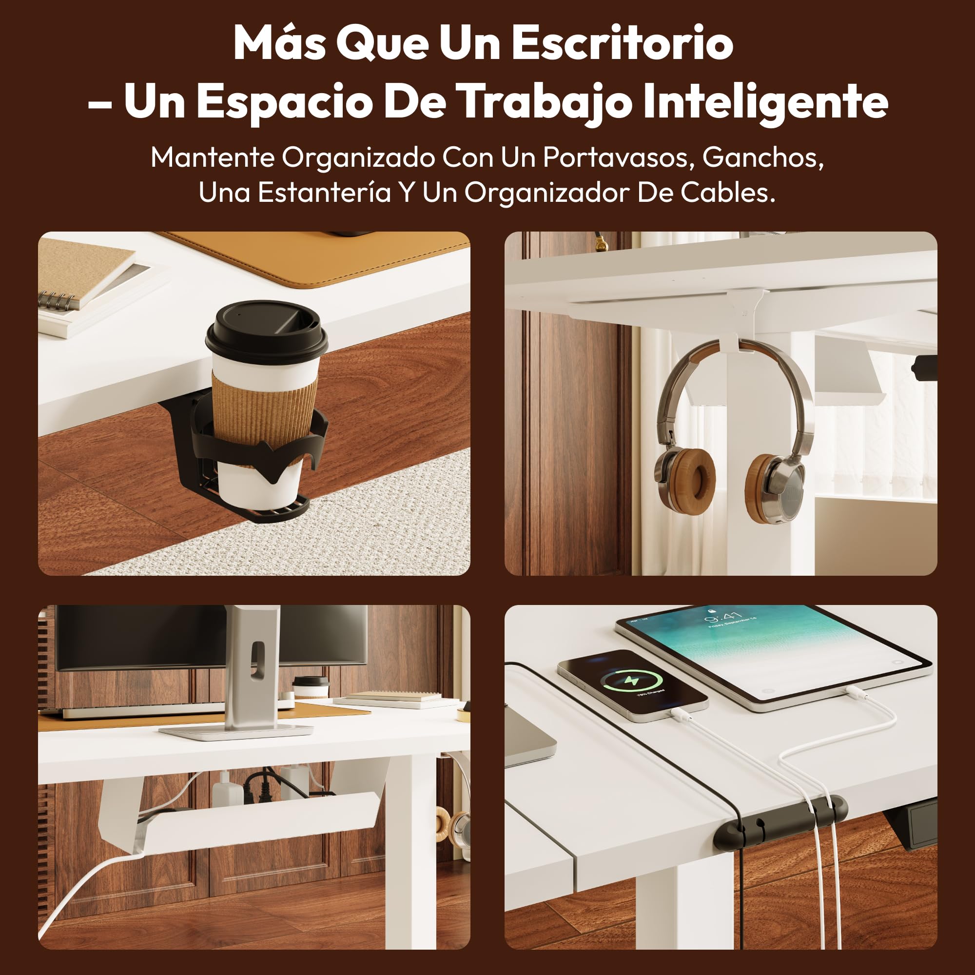 SANODESK Scrivania ad Altezza Regolabile, 160 x 60 cm, Scrivania, Altezza Regolabile, Sedile Elettrico ergonomico, Tavolo, Scrivania per Computer per Home Office, Home Office (Bianco)