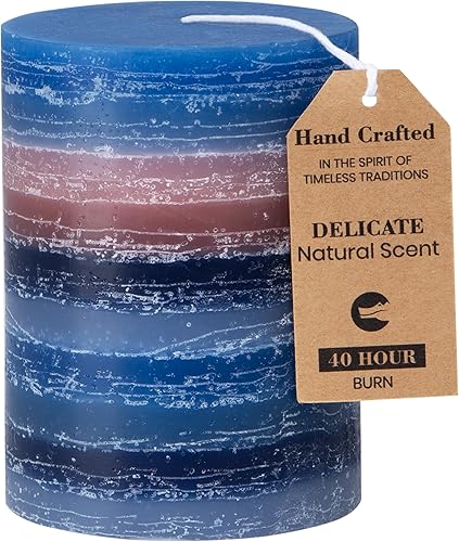 Vela perfumada de pilar, varias capas, hechas a mano, con mecha de algodón, vela decorativa sin humo para el interior del hogar, boda, evento