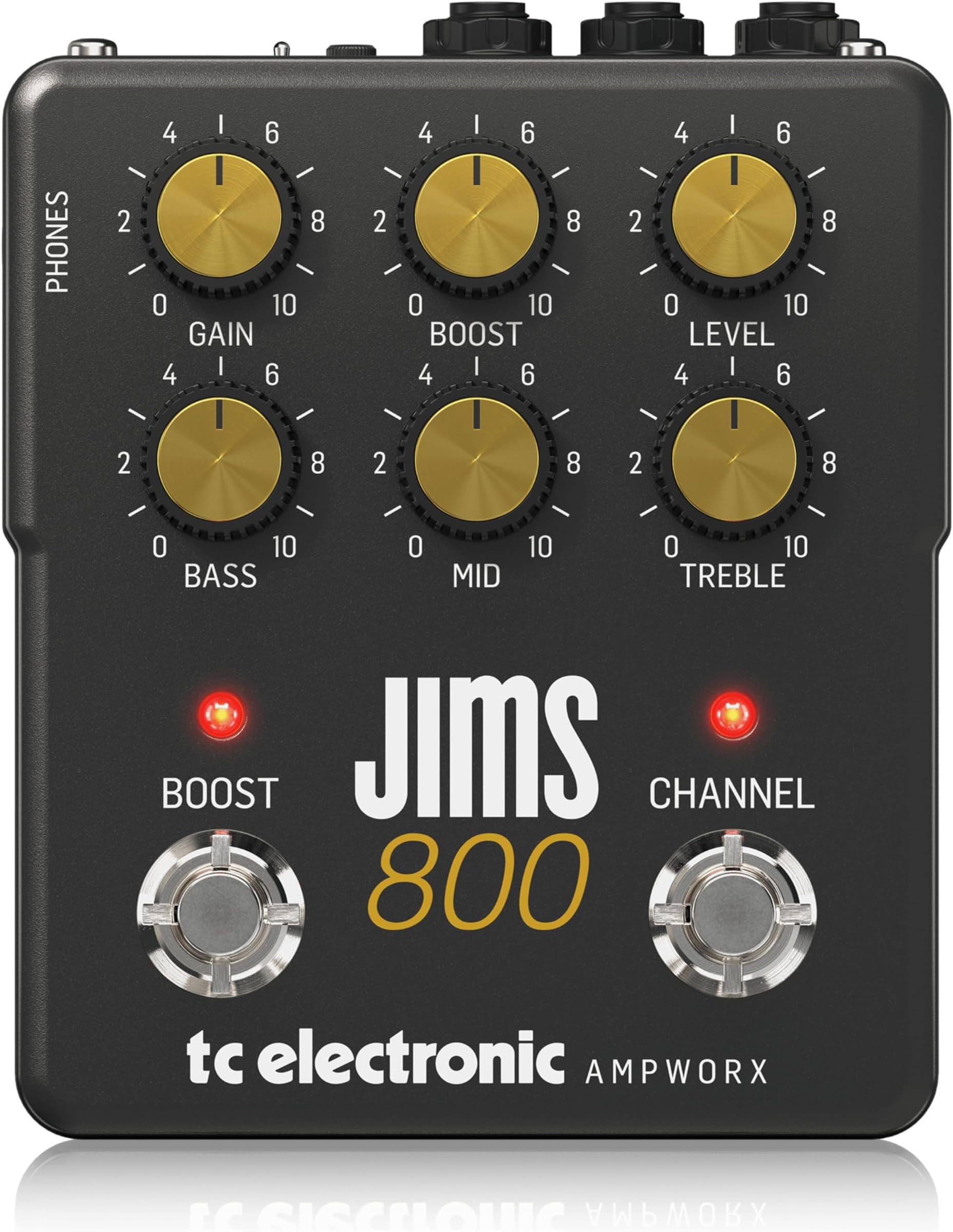 TC Electronic Guitar Preamp, TC Ampworx Technology, 2 Channel Design, Independent Boost, Celestion Official IR, Headphone Out, High Gain Model, JIMS 800 PREAMP