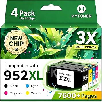 MYTONER 952XL Ink Cartridges Combo Pack Replacement for HP 952XL Ink