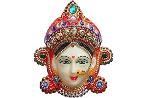 Hindu Religious Durga Maa Face Temple Decor for Puja Decoration