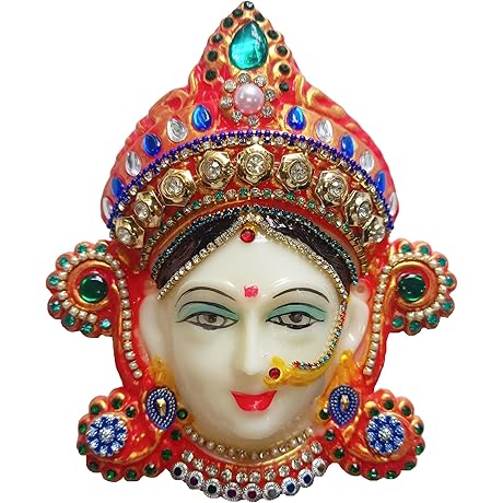Hindu Religious Durga Maa Face Temple Decor for Puja Decoration