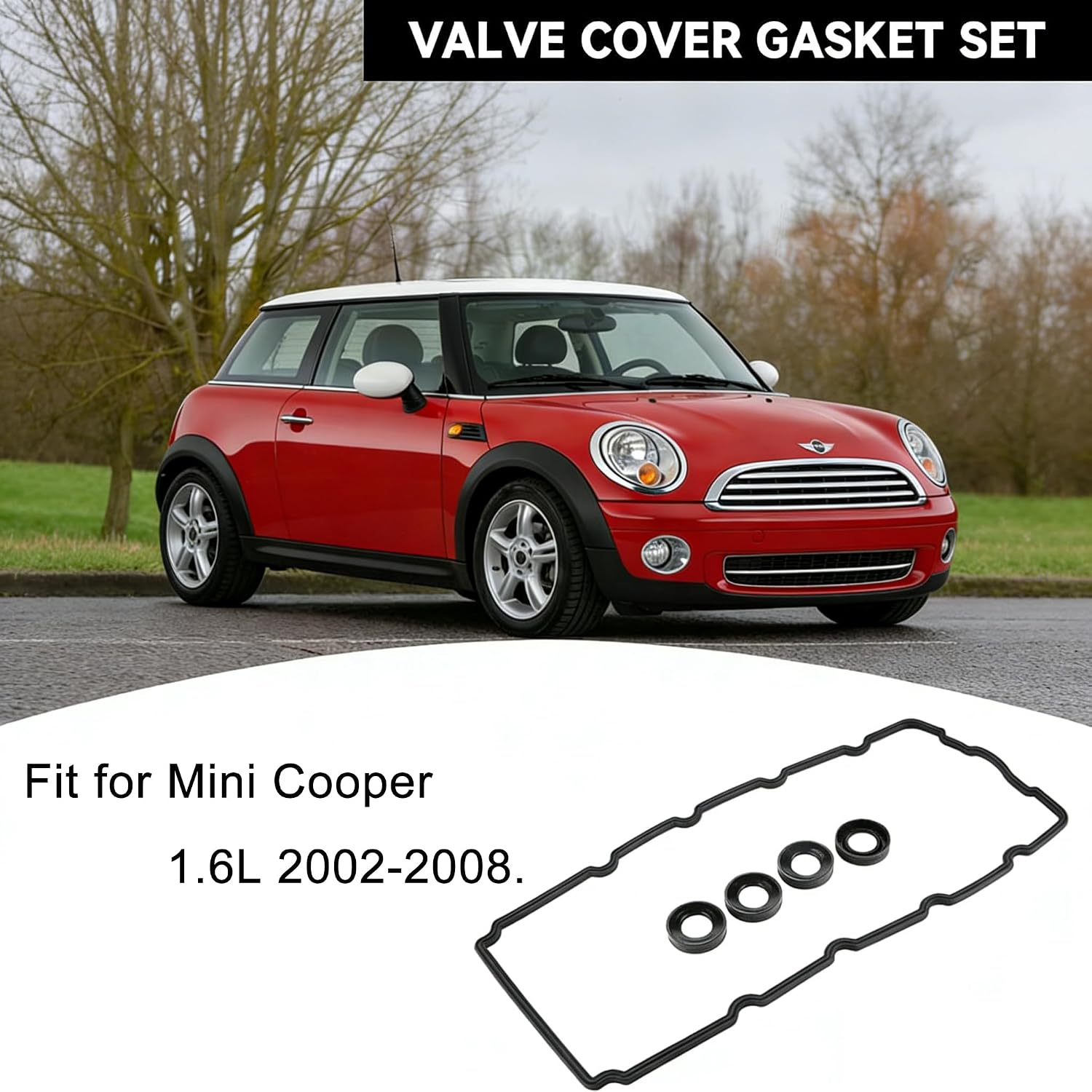 11121485838 11127513066 Engine Valve Cover Gasket for Mini Cooper 1.6L 2002-2008
