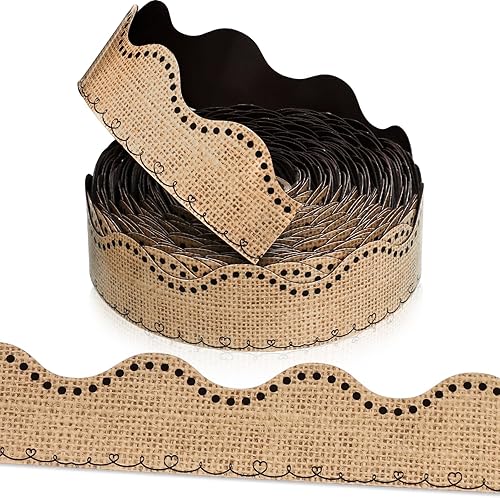 Outus Tablero de anuncios magnético de arpillera de 68.9 pies, borde de arpillera para rollo de arpillera para aula, tiras magnéticas, pizarras de