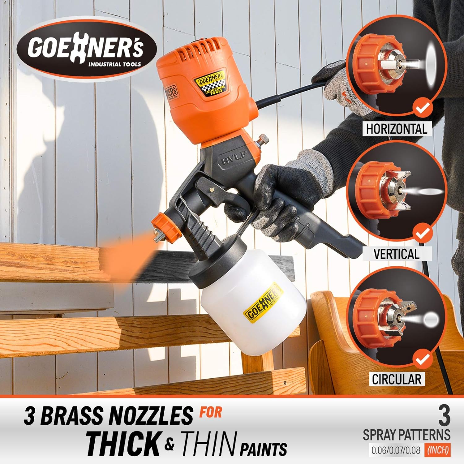 Buy Paint Sprayer, HVLP Electric Spray Paint Gun with 34oz Detachable