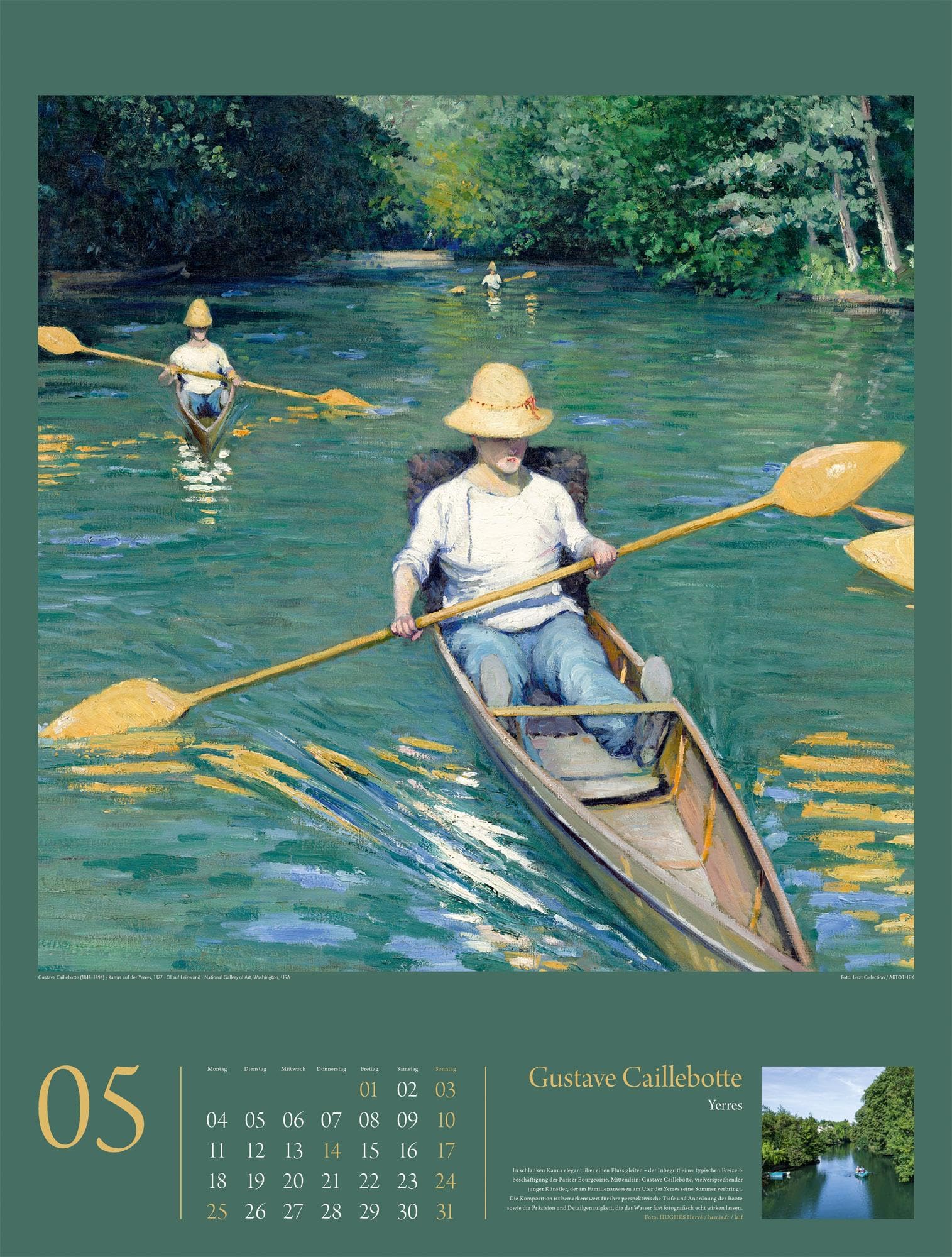 KunstGeschichten Kalender 2026 | Meisterwerke und die Orte ihrer Inspiration | Informativer Kunstkalender im großen Hochformat (50x66 cm) | Mit Texten