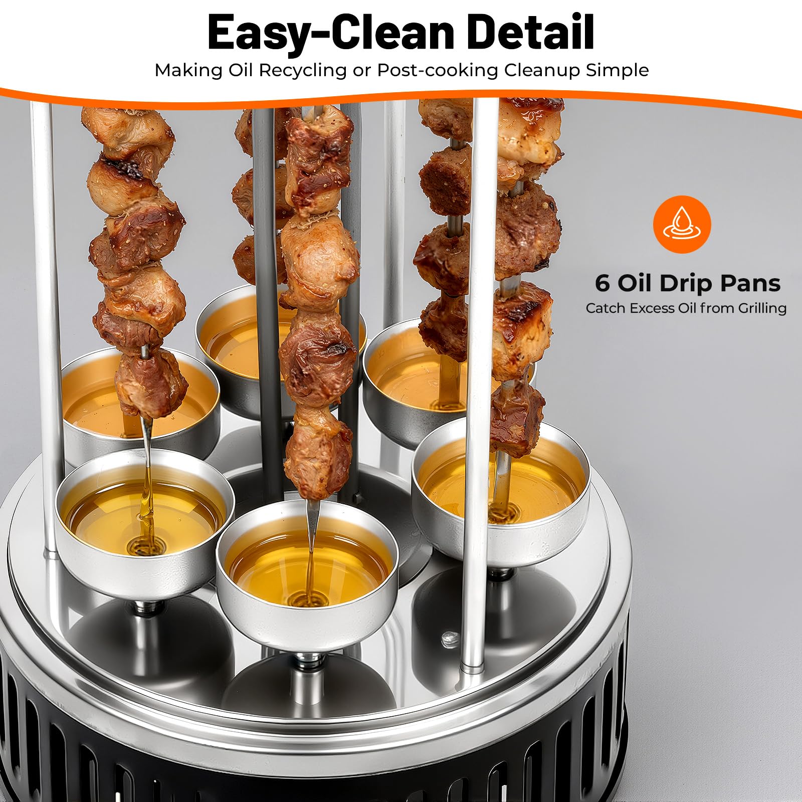 HarBin-Star Dönergrill für Zuhause Schaschlikgrill Rotissiere Hähnchengrill Gyros