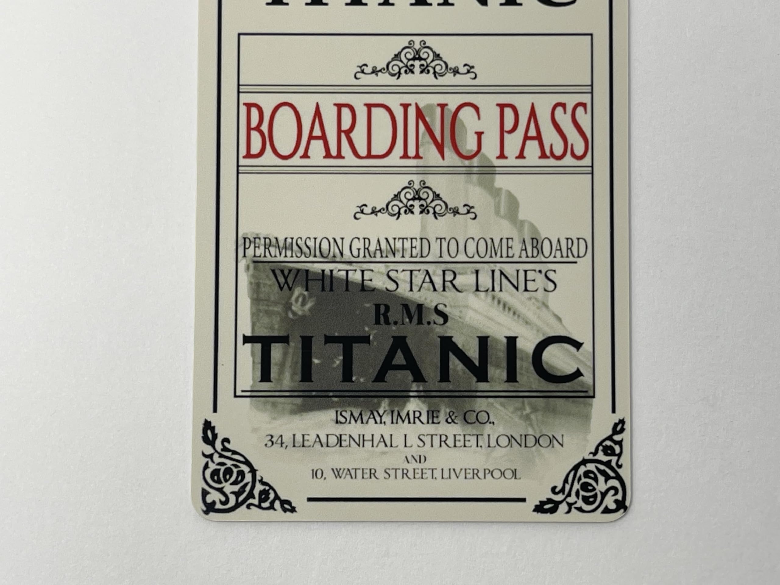RMS Titanic Ticket ID Card Titanic Boarding Pass History Memorabilia Gifts