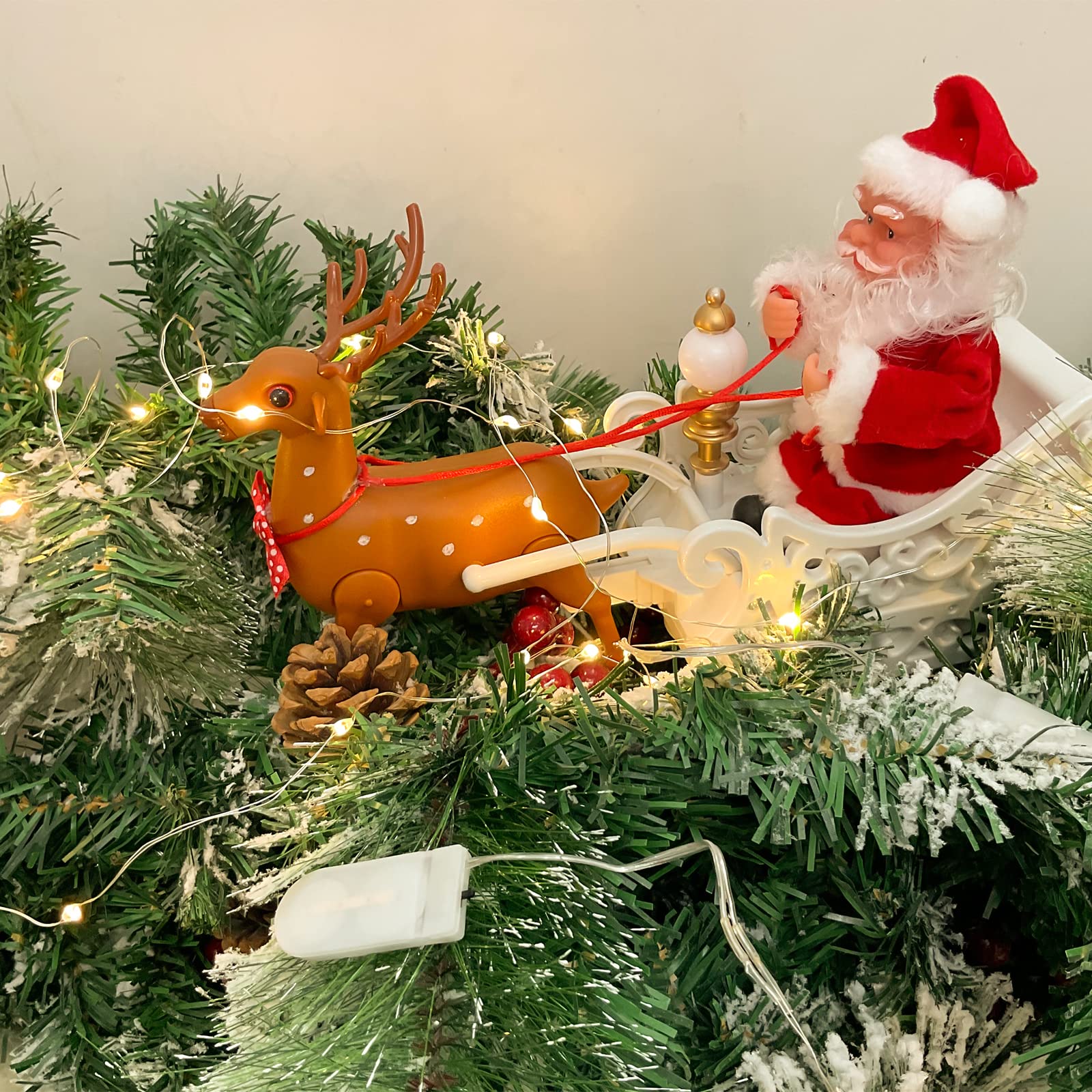Etinga Batteriebetriebene Lichterkette, 12 Stück, 10 LEDs auf silbernem Kupferdraht, 10 Stück, hohe Helligkeit, für Hochzeitsgeschenkbox, Weihnachtsblumen-Dekoration, Paket