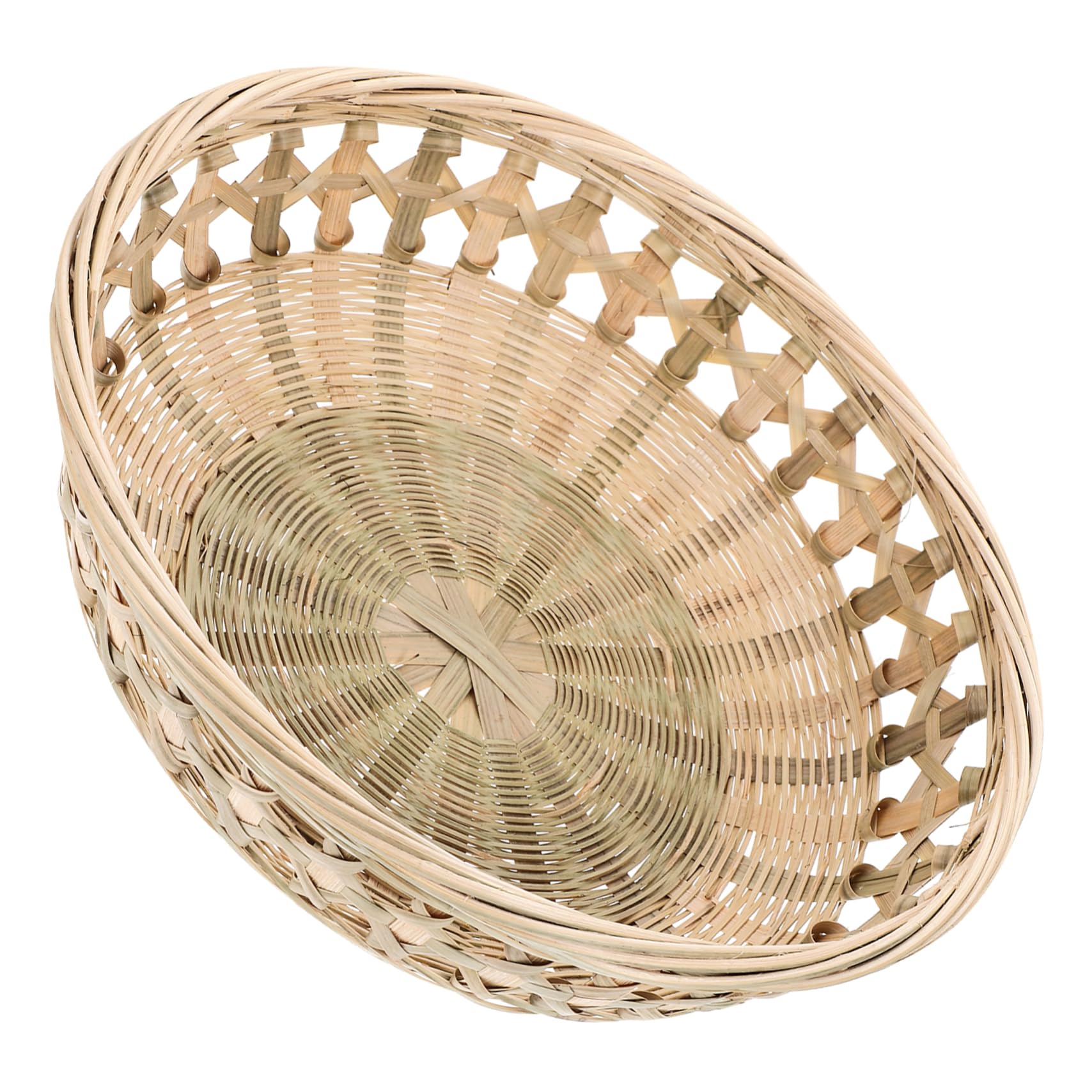 Fruit Basket Bread Storage Basket Bamboo Woven Basket Home Storage Basket Household Woven Fruits Basket Woven Storage Basket Woven Food Basket Food Holding Basket Home Use Basket