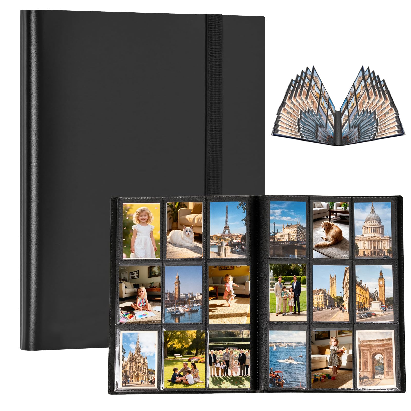 Albu di carte da collezione, 900 carte, 9 tasche, 50 pagine, grande