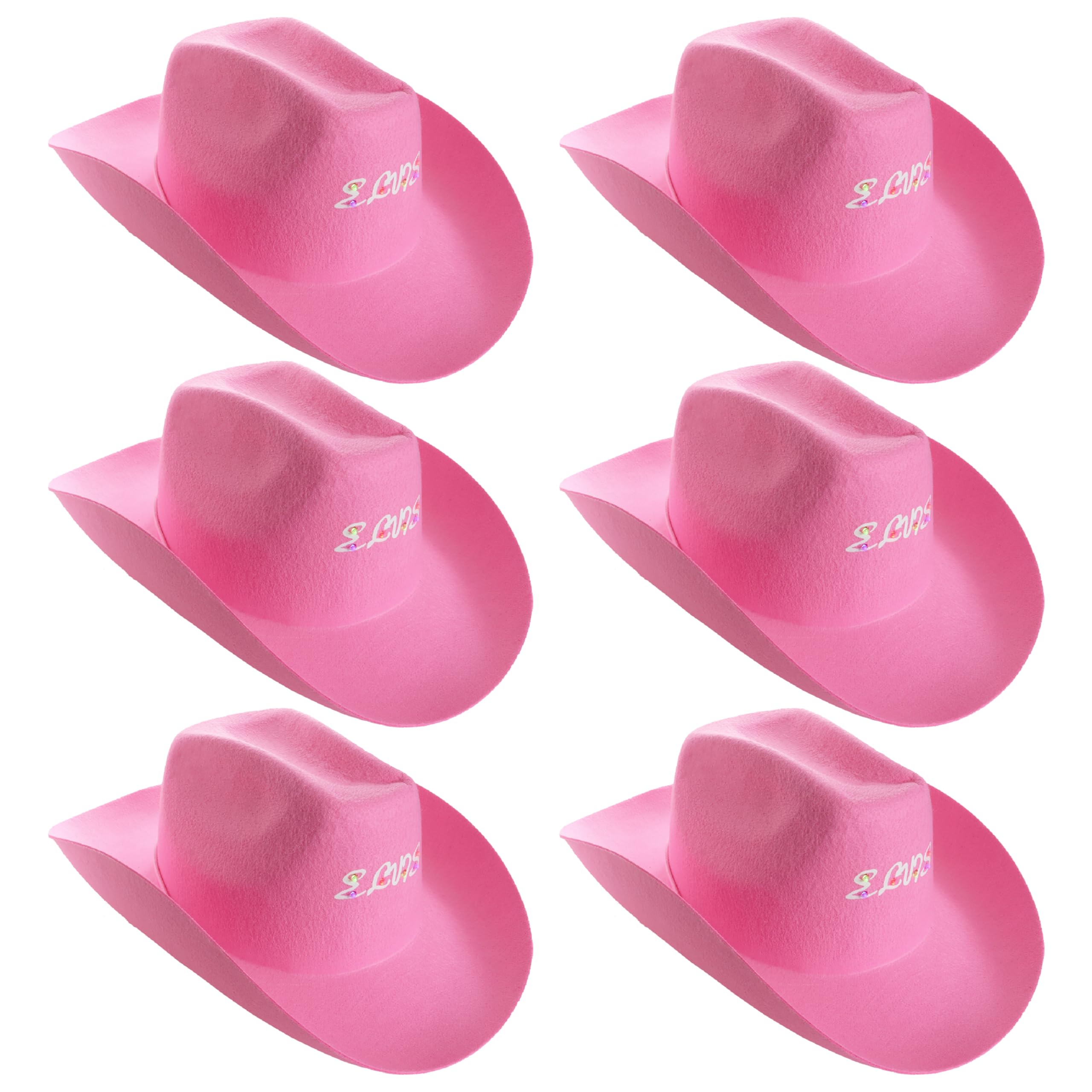 Sombreros de vaquero rosa iluminados – Sombrero de vaquero rosa con luces multicolor – Accesorio para disfraz de festival de música para adultos