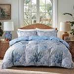 OAITE Down Couverture de couettes - Nishino Grey Pattern Soft Couvercle Taille Reine, 3-Piece Prêt, 1 90 "x90 Couverture de couettes à fermeture éclair et 2 Carcasses d'oreillers