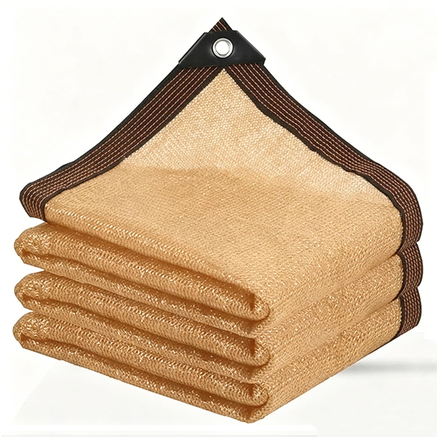 Filet Protection Solaire 225x610 cm crème avec œillets pour ombrage terrasse et serre