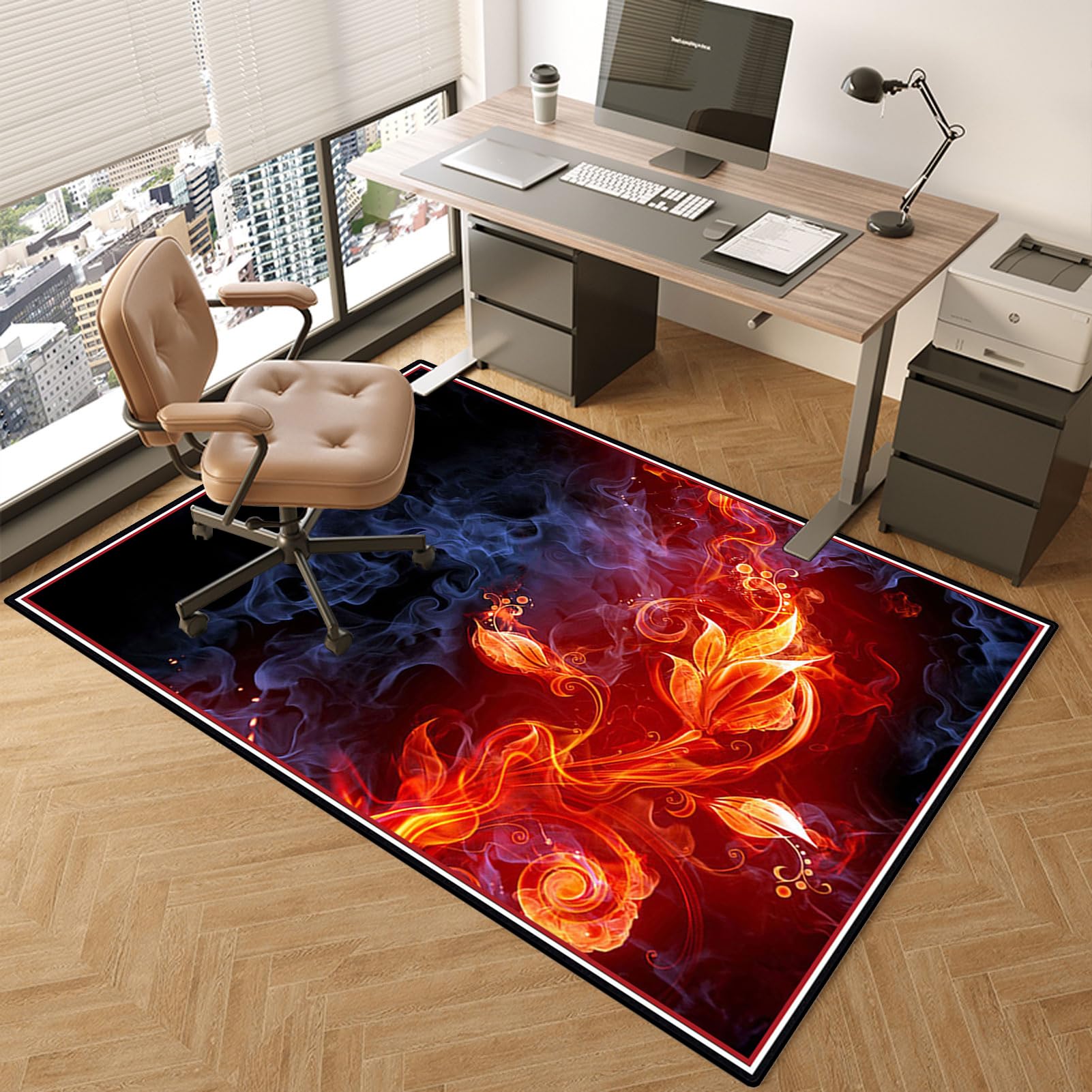 Bürostuhl Unterlage Bodenschutzmatte 140 x 180 cm Gaming Teppich Stuhlunterlage rutschfest Kratzfest Bodenschutzmatte Teppich Gaming Stuhl Unterlage Schreibtisch Gaming Stuhlmatten Teppichböden