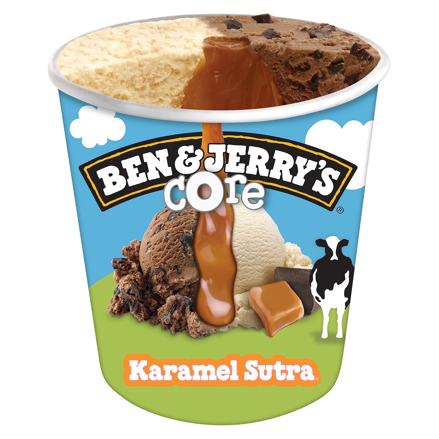 Ben & Jerry's Karamel Sutra Core Ice Cream Pint Non-GMO 16 oz