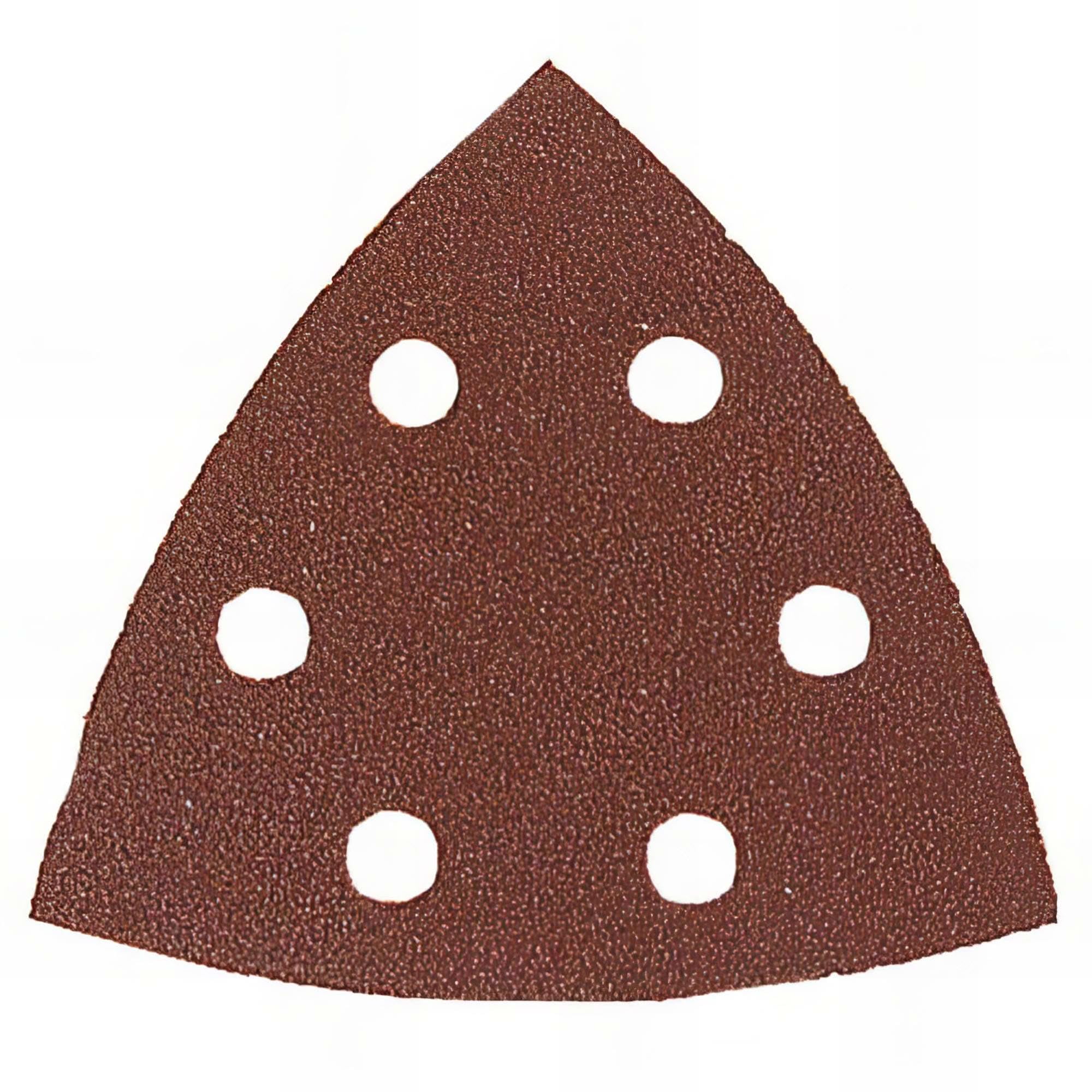 Leman - 15 lots de 8 patins triangulaires auto-agrippant corindon semi-vrac - 94x94 mm Gr.120-6 trous bois/mét. - 094