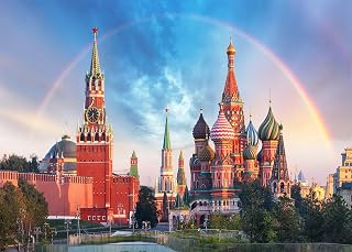 8x6ft Fabric Moscow St Basil Cathedral Backdrop Red Square Moscow Kremlin Russian Landmark Photography Background Tourist Attraction Pictures Banner Church Tapestry Birthday Party Decoration