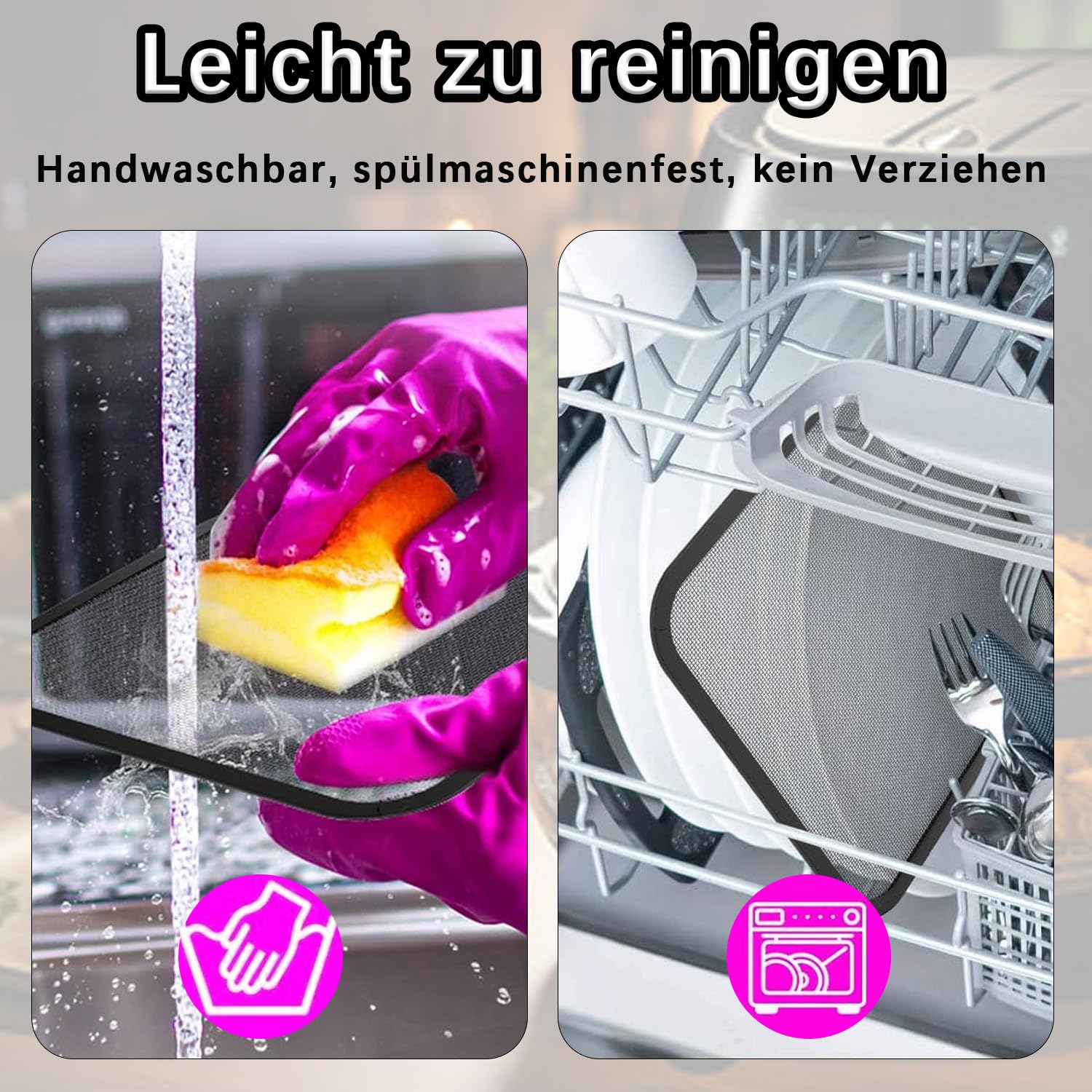Edelstahl Spritzschutz Für Cosori Airfryer - Magnetisch, Feinmaschig, 2 Stück