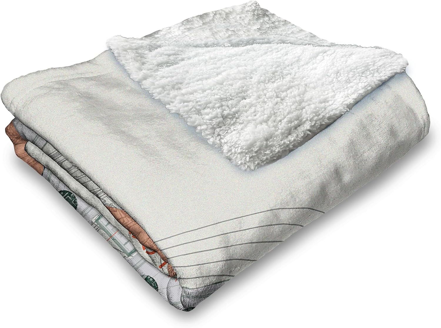 Star Wars Millennium Falcon Blueprint Sherpa Throw Blanket, Classic Silk Touch Ultra-Plush Fleece, Reversible Cozy Bedding for All Ages, Warm Galaxy Blanket for Bed, Sofa, or Travel, 50 x 60 inches