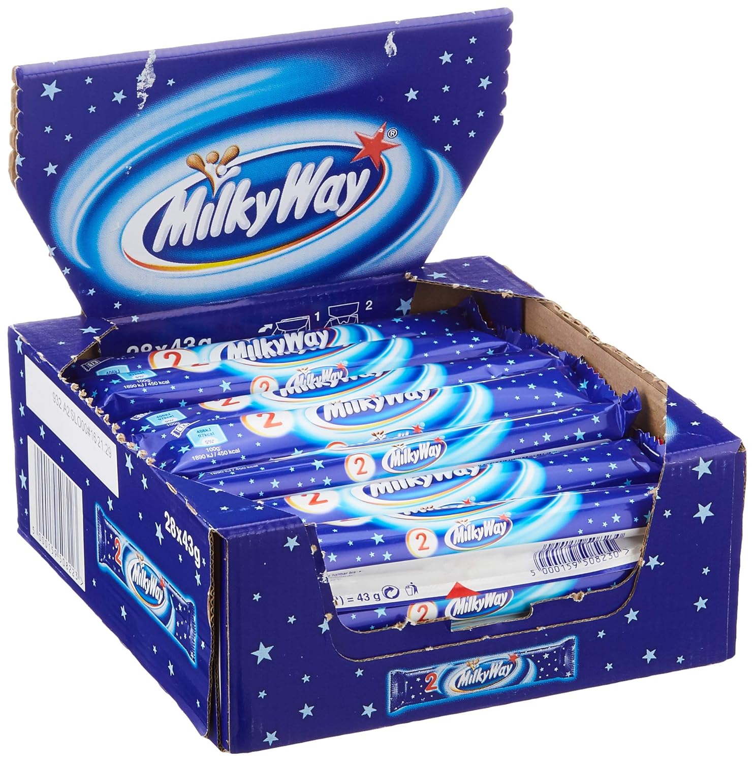 Milky Way Schokoriegel Milchcreme 28 Doppelriegel In Einer Box 28 X 43 G Amazon De Lebensmittel Getranke