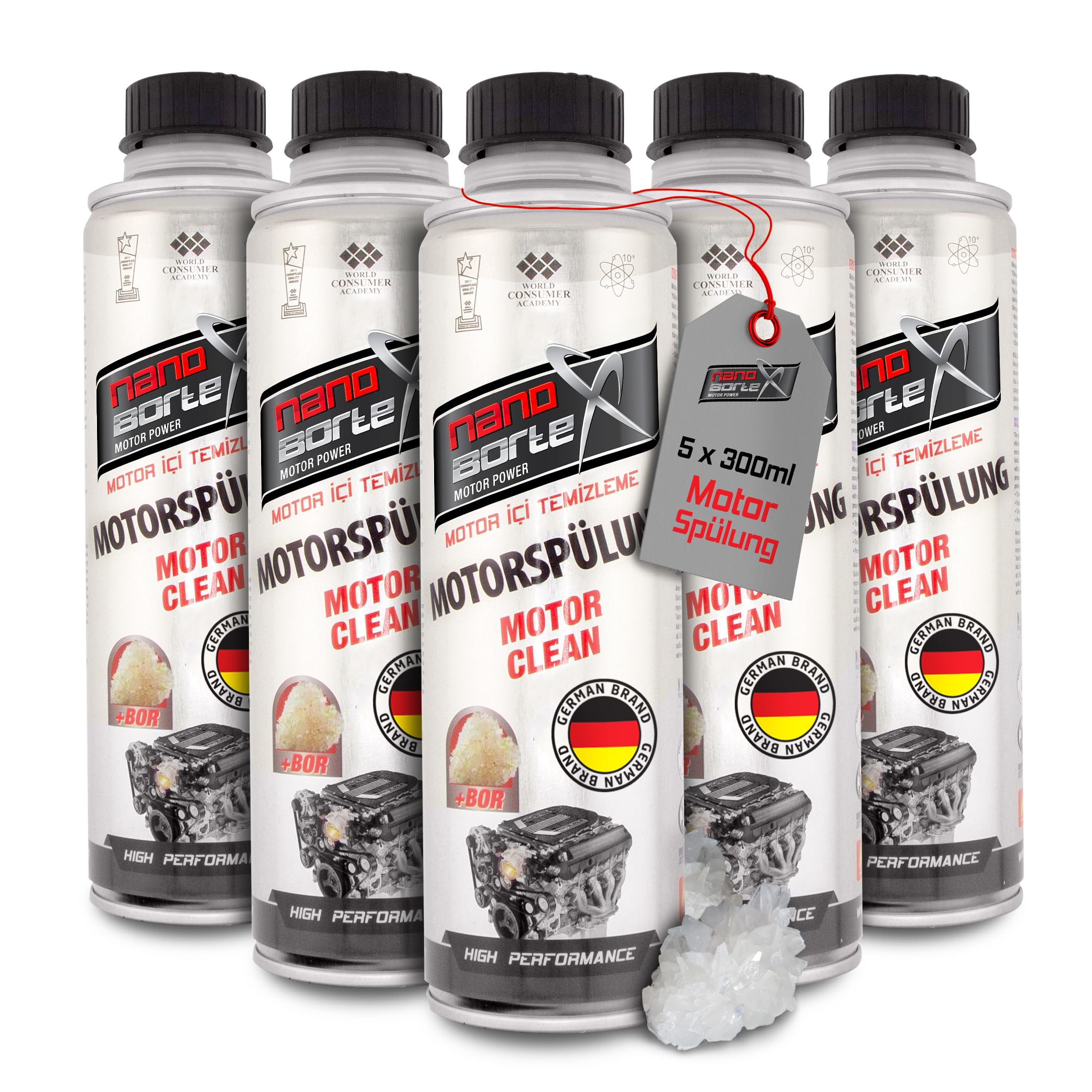 NanoBorTeX 5x High Performance Motorspülung Motor Reiniger Bor Boron Additiv