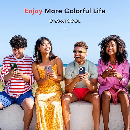 Vista 249 de TOCOL - Funda 5 en 1 para iPhone 11, con 2 protectores de pantalla + 2 protectores de lente de cámara, funda delgada de silicona líquida a prueba