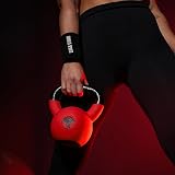 GORILLA SPORTS® 4kg Red Neoprene-Coated Cast Iron Kettlebell - 9