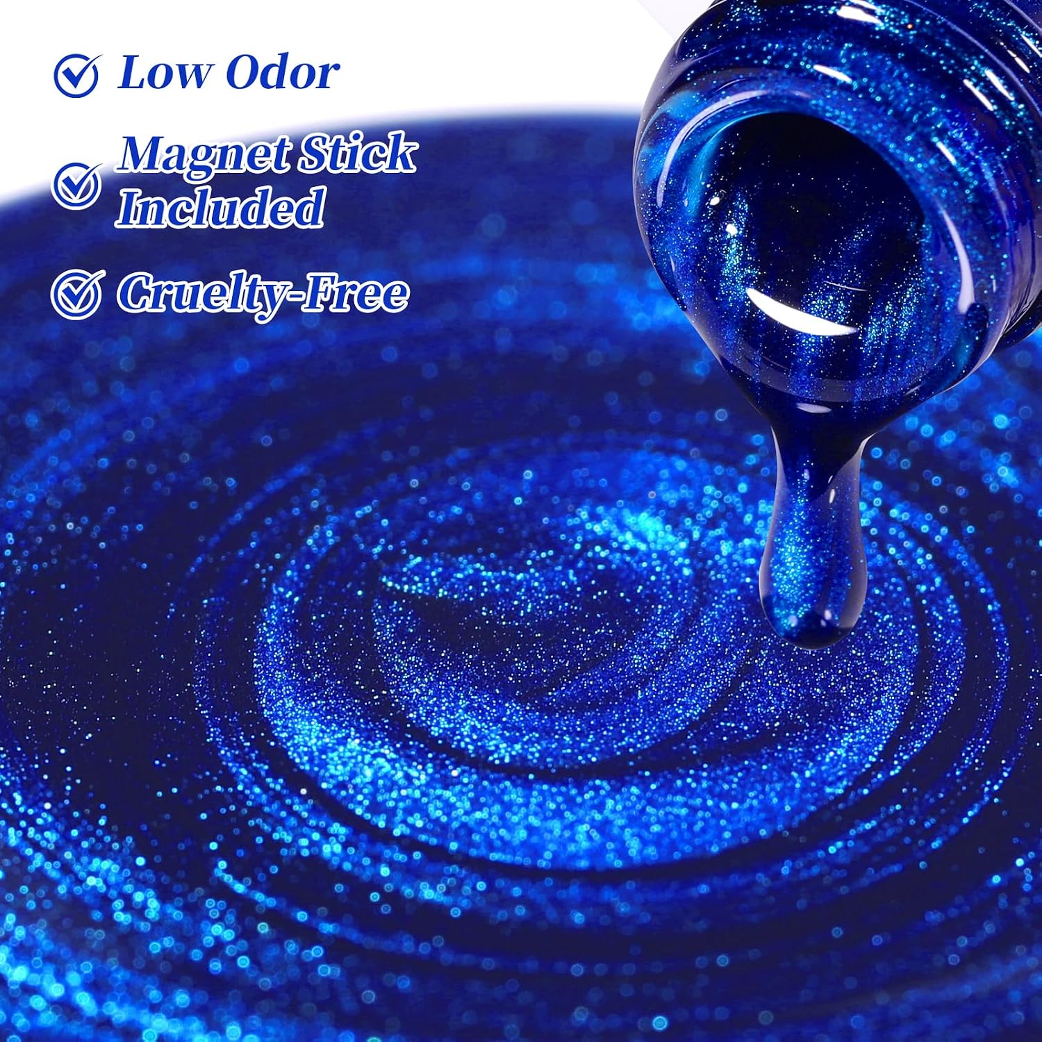 BORN PRETTY Royal Blue Cat Magnetic Eye Gel Nail Polish Glass Gel Polish image 5