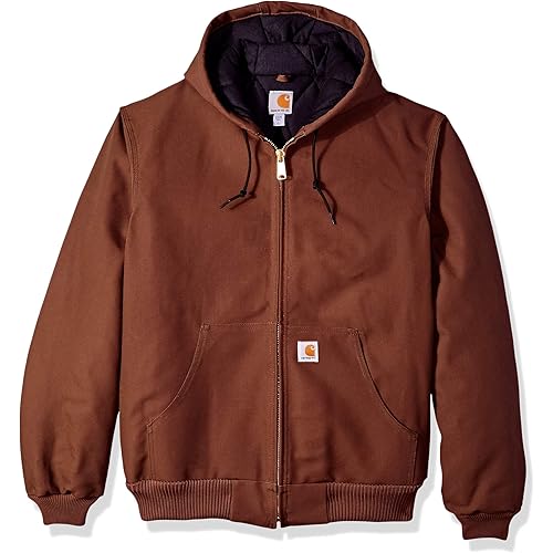 Carhartt Men's Big & Tall Loose Fit Firm Duck Insulated Flannel-Lined Active Jacket