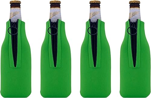 Miniatura 10 de Botella de cerveza de espuma en blanco Coolie (paquete de 4, verde oscuro)