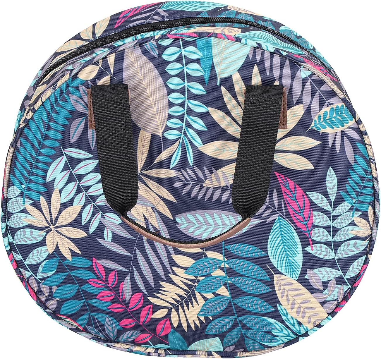 Embroidery Tool Storage Bag, Oxford Cloth Needle Organizer with Leaf Pattern, Wear - 600D Fabric Handbag for Knitting Crochet Supplies