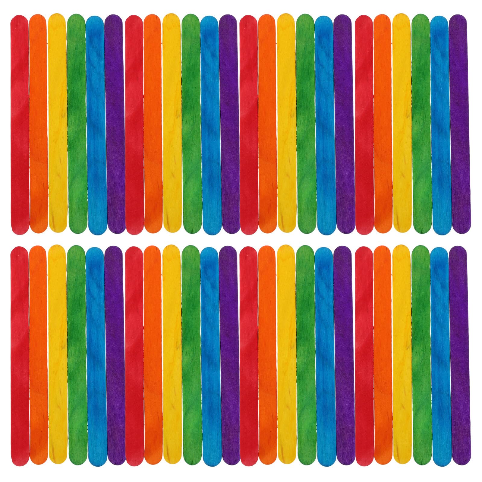 GALPADA Bâtonnets de Glace Colorés en Bois 114 X 10 X 2 MM 50 Pièces par Lot 10 Lots – Fournitures de Bricolage pour Garçon et Filles Matériel Éducatif pour Activités Manuelles et