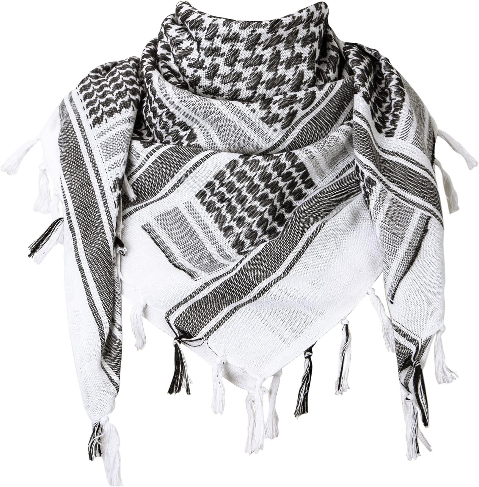 AonalMilitary Shemagh Tactical Desert 100% Cotton Keffiyeh Scarf Wrap