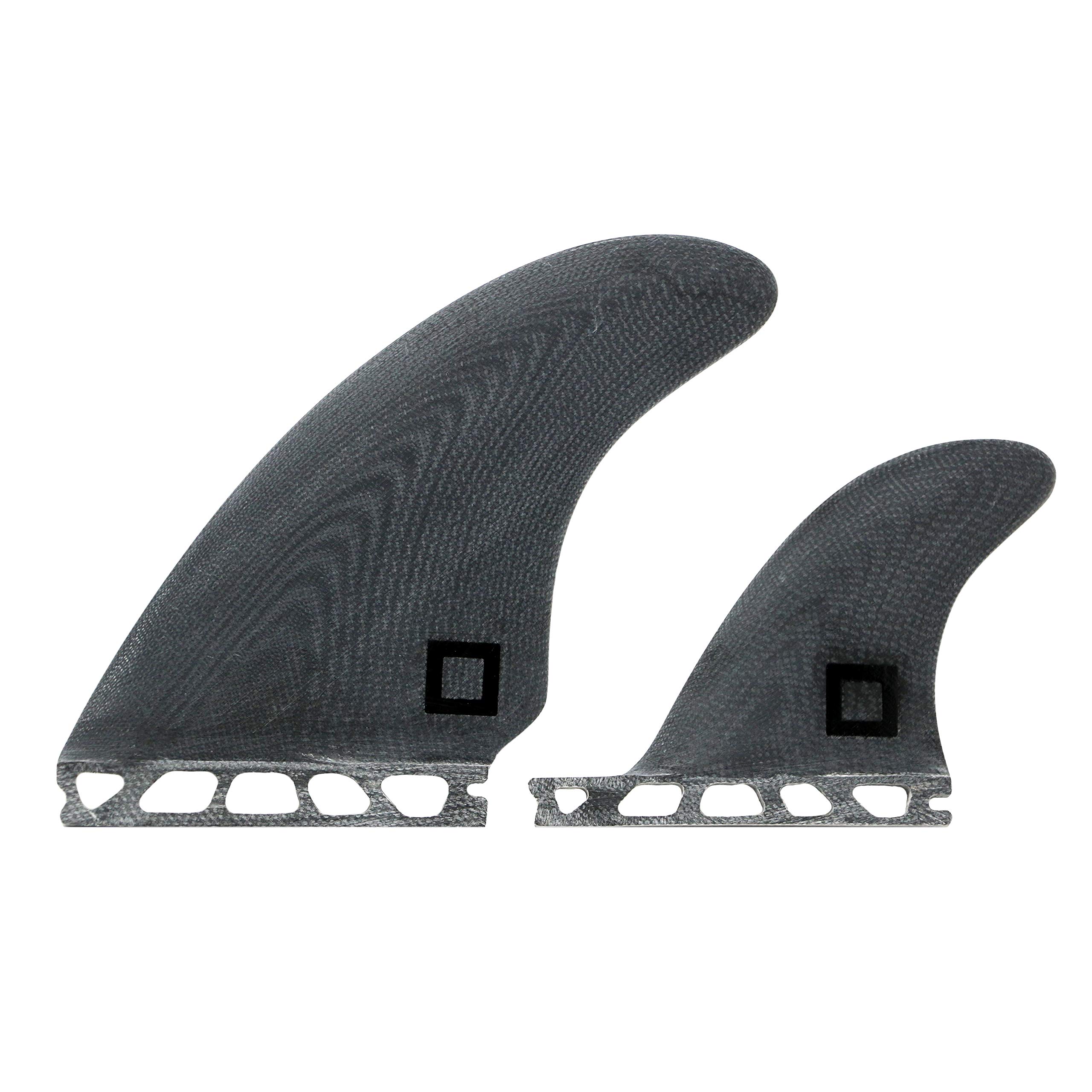 Surf SquaredTwin, Thruster or Quad Fin Set - Solid Fiberglass for Lightweight Durability & Top Performance - Compatible with Futures Single Tab Surfboards
