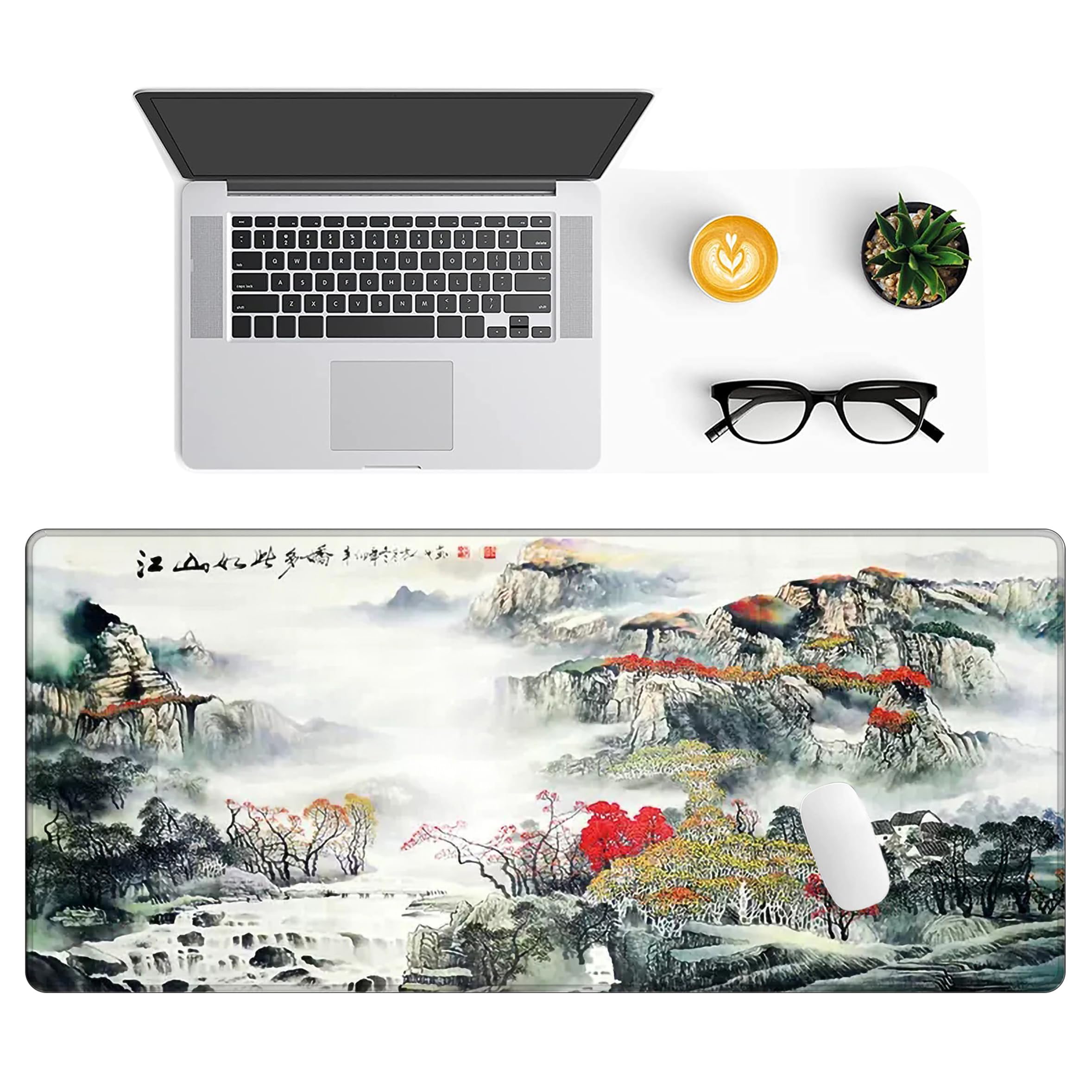 LL-COEUR XXL Ordinateur Tapis de Souris Gaming Mouse Pad Paysage Office Table Mat (900 x 400 x 3 mm, Couleur 8)