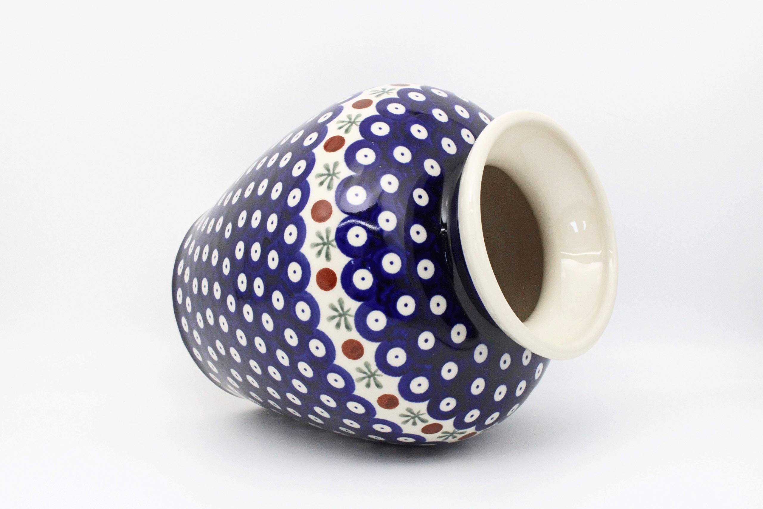 Original Bunzlauer Keramik Vase/Blumenvase, Höhe 19,7cm im Dekor 41