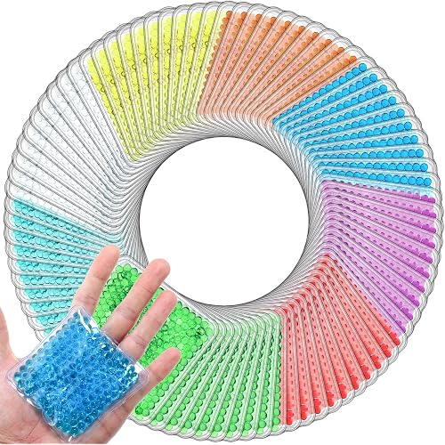 TrelaCo 120 Pack Small Gel Ice Packs 4x4 Inch Reusable, Colorful