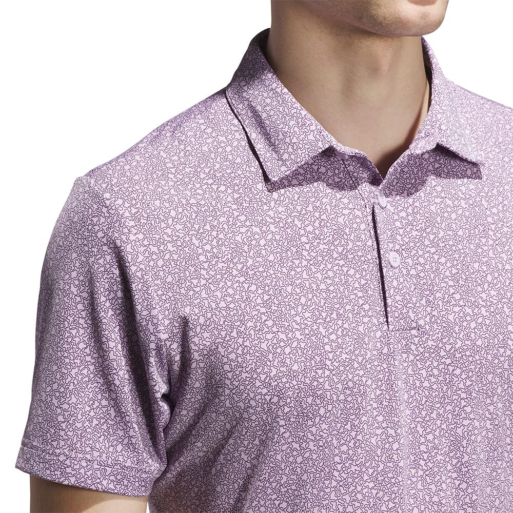 adidas Golf Ultimate365 Mini Bunker Polo Hombre - Ciruela polvorosa - L