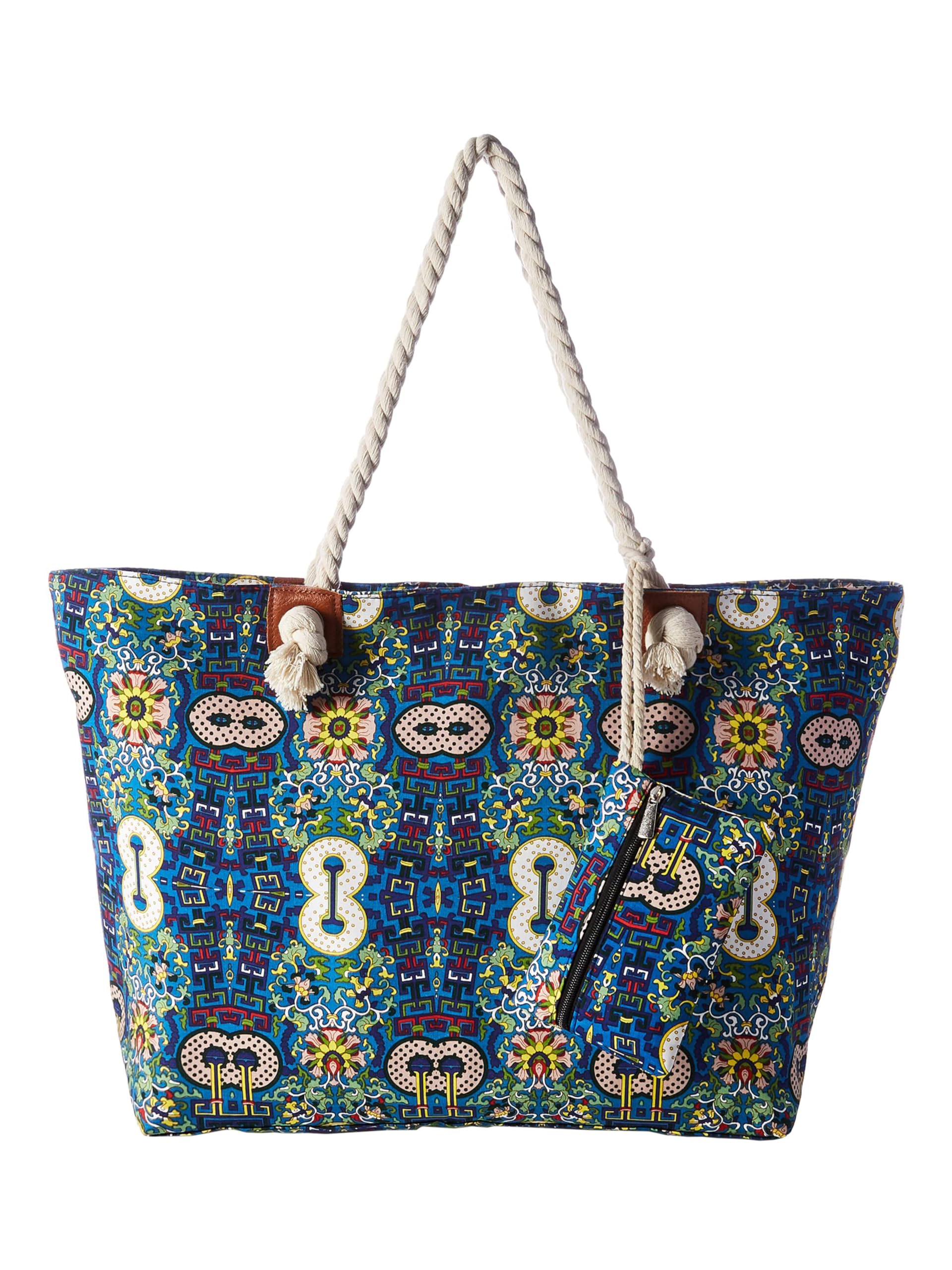 DonDon große Strandtasche XXL mit Reißverschluss - Umhängetasche Damen - große Badetasche für Urlaub vielseitige Shopper Tasche Damen für Strand Urlaub Must Haves Beach bag - Kunstwelten
