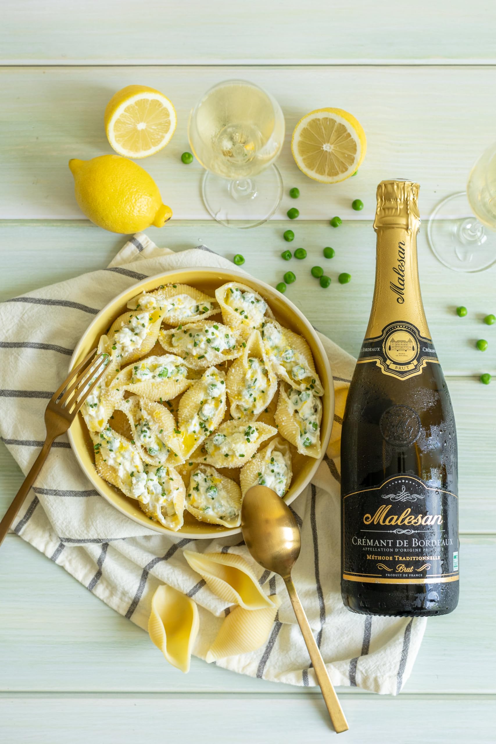 Malesan Brut Dégustation - DOP Crémant De Bordeaux - Méthode Traditionnelle - Lote De 6 Botellas X 75 cl