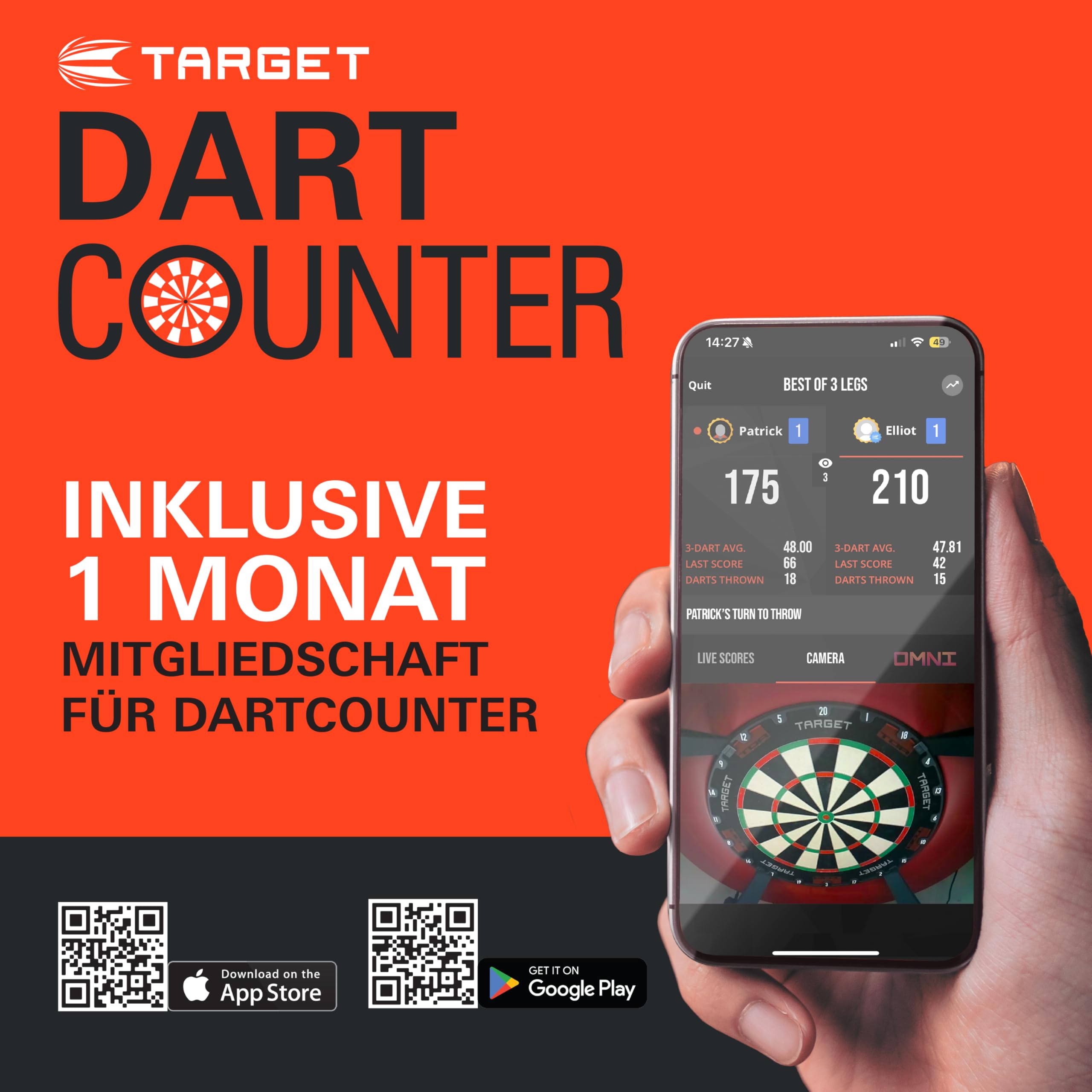 Target Darts Artemis 21G/22G/23G/24G/25G/26G Wolfram-Stahlspitzen-Darts-Set – 6 Pro-Grip-Schaft – 9 Pro-Ultra-Flügel – Dart-Geldbörse – Dart-Counter-App-Gutscheinpaket